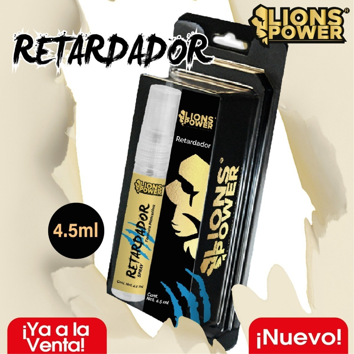 Retardador Masculino Spray 4.5ml Lions Power Con Lidocaina_1