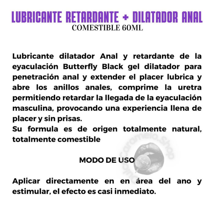 Lubricante Anal Relajante Mas Retardador Comestible 60ml_13