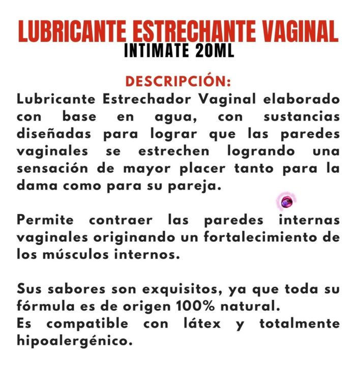 Lubricante Gel Estrechador Vaginal Virginal Natural 20ml_5