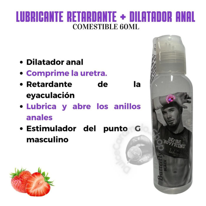 Lubricante Anal Relajante Mas Retardador Comestible 60ml_1