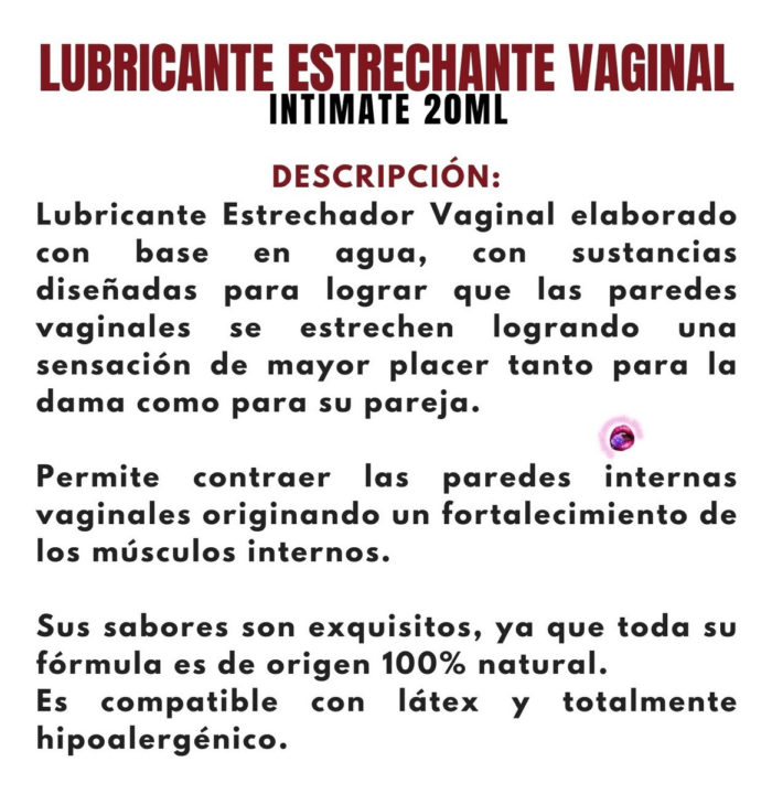 Lubricante Gel Estrechador Vaginal Virginal Natural 20ml_14